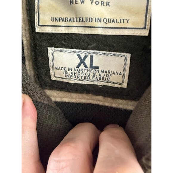 Abercrombie & Fitch Sweatshirt Mens Size XL Olive Green Distressed Grunge (READ) - Picture 3 of 13